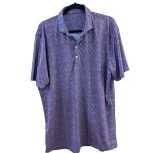 Johnnie O Men's Polo Style Rowell Color Lake Sz L Golf Beach Resort Vacation